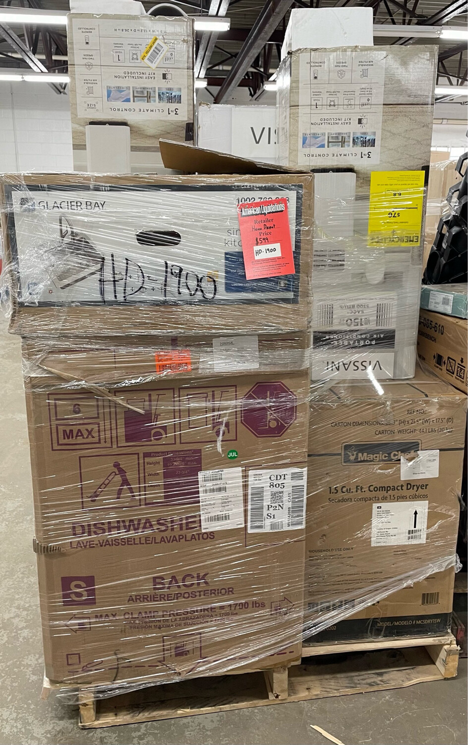 HOME DEPOT GENERAL MERCHANDISE PALLET - HD-1900 HOME DEPOT GENERAL MERCHANDISE PALLET - HD-1900