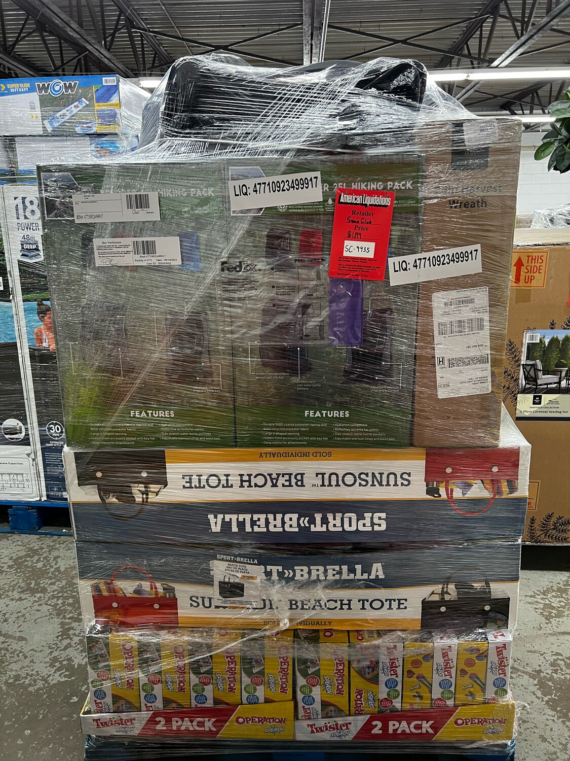 SAMS CLUB MIXED MERCHANDISE PALLET - SC-9435 SAMS CLUB MIXED MERCHANDISE PALLET - SC-9435